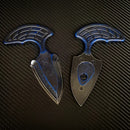 Heretic Knives Sleight Modular Push Dagger Battleworn Black Blade & Breakthrough Blue Handle H050-8A-BRKBLU