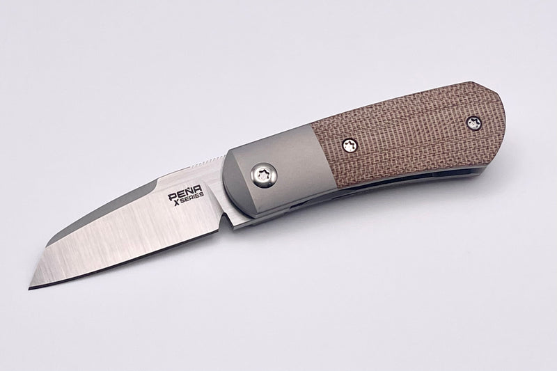 Pre-Owned Pena Knives X-Series Micro Apache w/ Brown Micarta