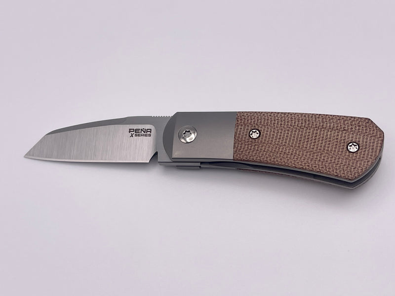 Pre-Owned Pena Knives X-Series Micro Apache w/ Brown Micarta