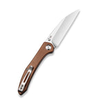 Civivi Hadros Thumb Stud - Brown Micarta Handle (3.35" Satin Finished 10Cr15CoMoV) C 20004-1