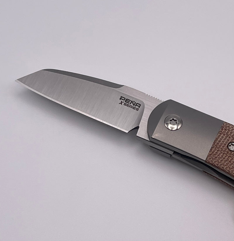 Pre-Owned Pena Knives X-Series Micro Apache w/ Brown Micarta