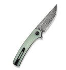 Civivi Mini Asticus Flipper - Natural G10 Handle (3.25" Black Hand Rubbed Damascus) C 19026B-DS1