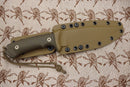 Spartan Blades Harsey Difensa FDE & Green Micarta