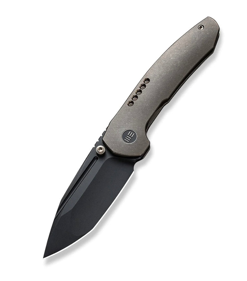 We Knife Trogon Bronze Titanium & Black Stonewash CPM-20CV WE22002-2