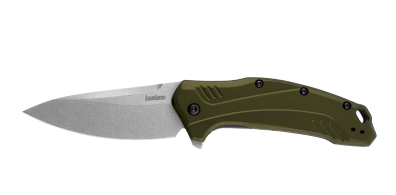 Kershaw Knives Link 1776OLSW Olive Green Stonewash
