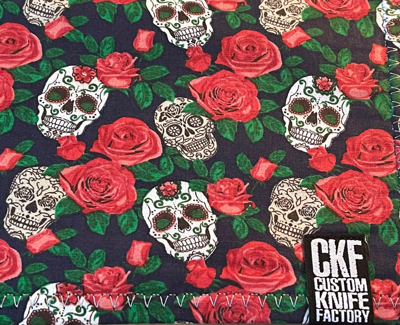 CKF Super EDC Hank Cotton + Micro suede : Skulls
