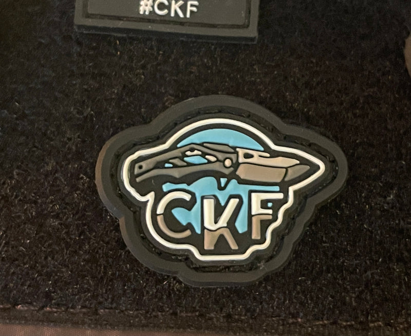 Custom Knife Factory Small Velcro Patch - DCPT - Blue