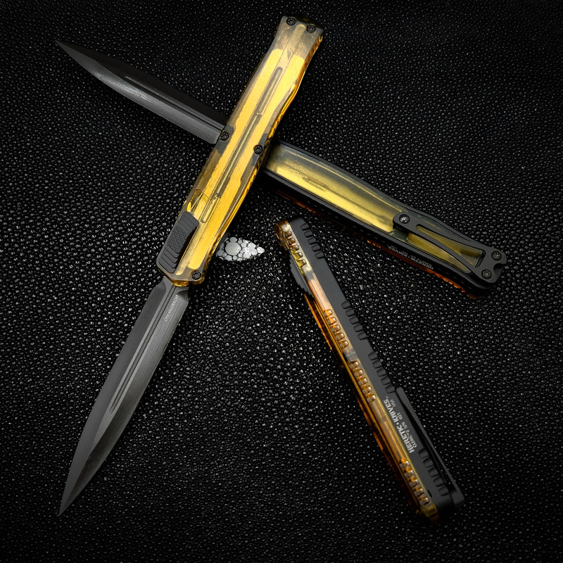 Heretic Knives Cleric II 2 Ultem Top/Inlay w/ Black Double Edge Magnacut H020-6A-ULTEM ONE PER HOUSEHOLD