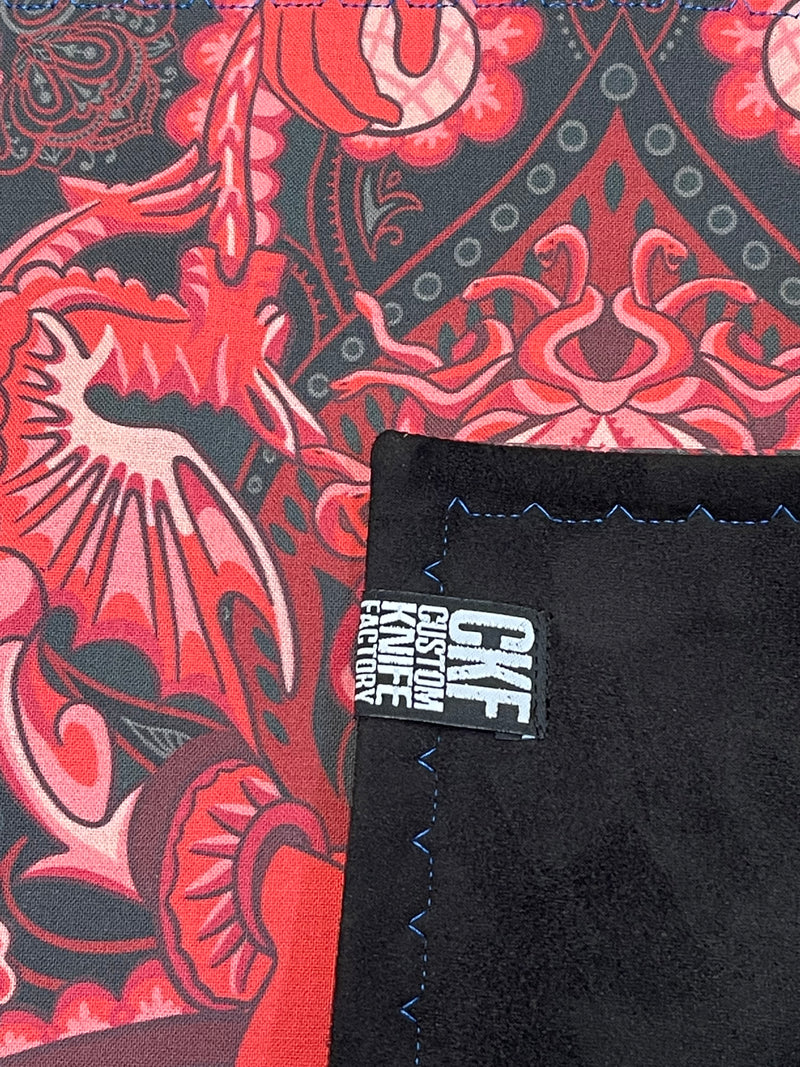 CKF Super EDC Hank, Cotton + Microsuede: Red Medusa