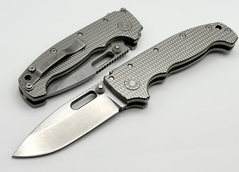Demko Knives MG AD20 Exclusive Drop Point 3V & Textured Titanium LIMIT ONE PER HOUSEHOLD