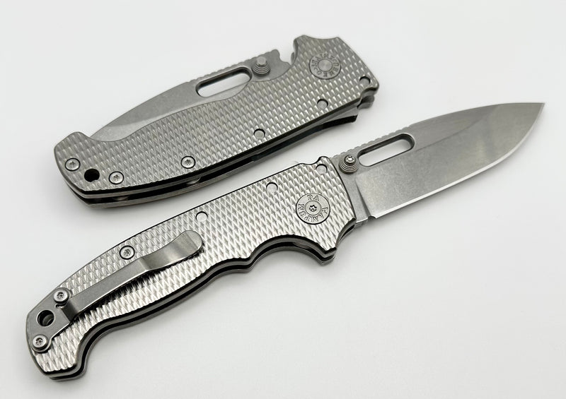 Demko Knives MG AD20 Exclusive Drop Point 3V & Textured Titanium LIMIT ONE PER HOUSEHOLD