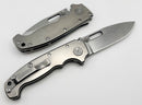 Demko Knives MG AD20 Exclusive Drop Point 3V & Smooth Titanium LIMIT ONE PER HOUSEHOLD