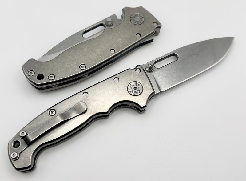 Demko Knives MG AD20 Exclusive Drop Point 3V & Smooth Titanium LIMIT ONE PER HOUSEHOLD