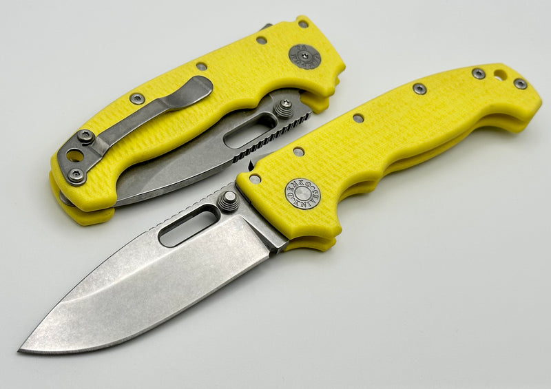 Demko Knives MG AD20 Exclusive Drop Point 3V & Yellow G-10 LIMIT ONE PER HOUSEHOLD