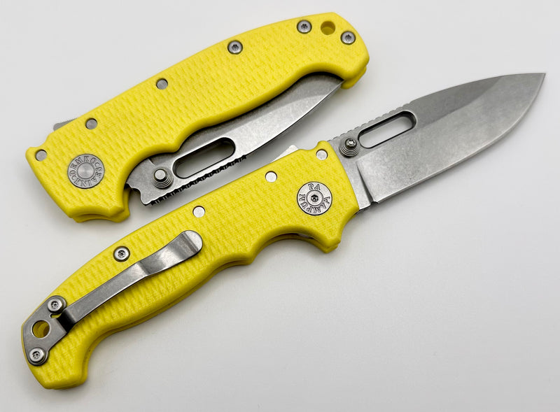 Demko Knives MG AD20 Exclusive Drop Point 3V & Yellow G-10 LIMIT ONE PER HOUSEHOLD