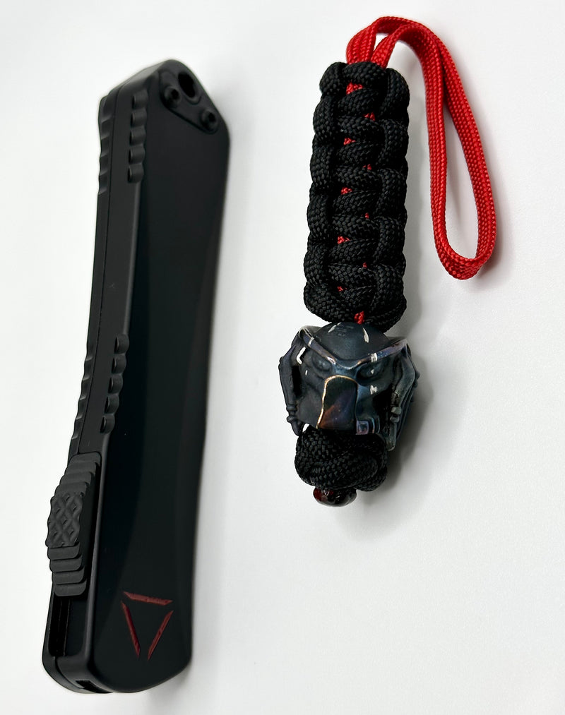 Heretic Knives Manticore E Black Predator w/ Red Reticle & Tanto MagnaCut & Cobalt Predator Bead