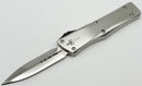 Marfione Custom Knives Combat Troodon D/E Mirror Polish M390 w/ Hand Rubbed Satin Finish 416 Stainless Steel Handle & Carbon Fiber Button w/ Satin Hardware