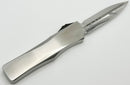 Marfione Custom Knives Combat Troodon D/E Mirror Polish M390 w/ Hand Rubbed Satin Finish 416 Stainless Steel Handle & Carbon Fiber Button w/ Satin Hardware