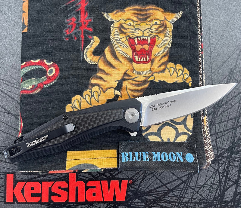 Kershaw Sinkevich Atmos Liner Lock Knife Black G-10/Carbon Fiber (3" Satin) 4037