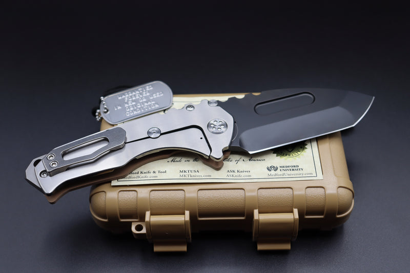 Medford Knife Praetorian G Tanto PVD CPM-D2 & Coyote Tan G10