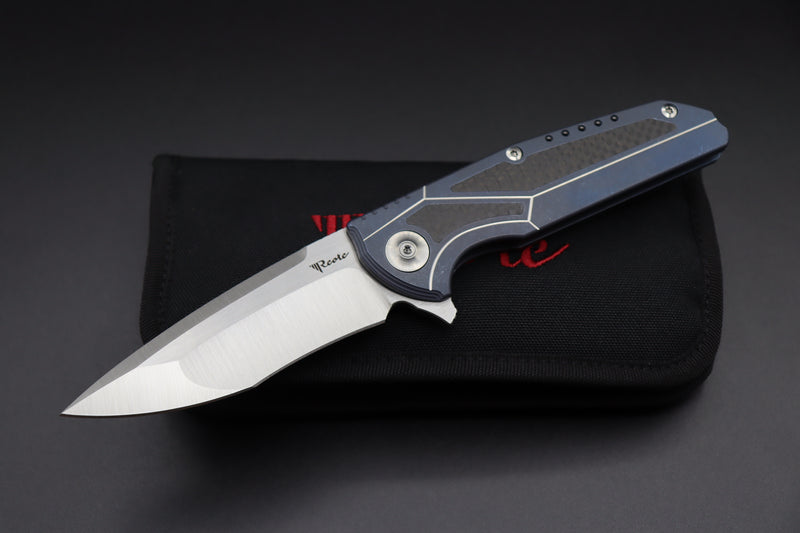 Reate Knives Blue K-4 Twill Carbon Fiber & RWL-34