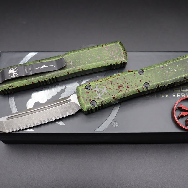 Microtech Ultratech T/E Outbreak Deep Engraved F/S Proof Run 123-3OBDS