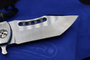 Darrel Ralph DDR V5 Dominator XI XIBH 20CV Satin Carbon Fiber with Blue Perimeter & Damasteel