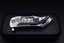 Darrel Ralph DDR V5 Dominator XI XIBH 20CV Satin Carbon Fiber with Blue Perimeter & Damasteel