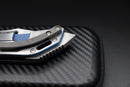 Darrel Ralph DDR V5 Dominator XI XIBH 20CV Satin Carbon Fiber with Blue Perimeter & Damasteel