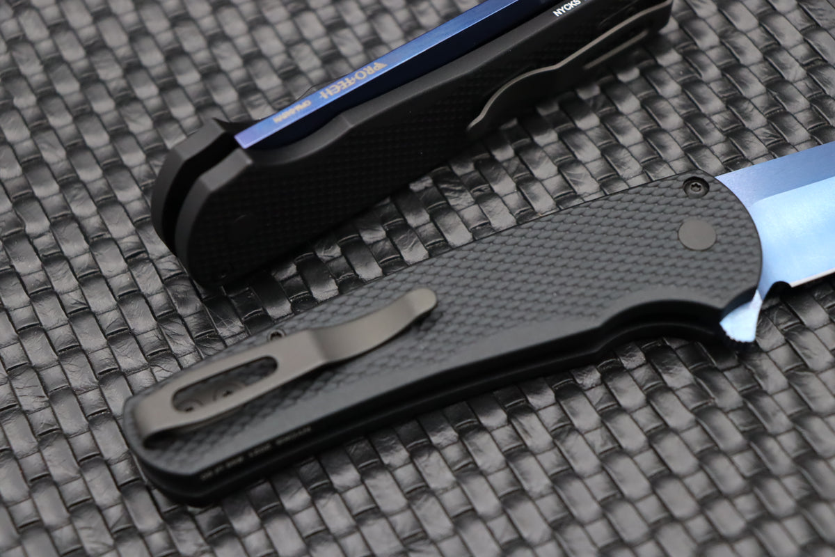 Pro-Tech Malibu NYCKS 2021 Textured Black with Abalone Button & Sapphi