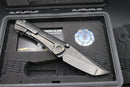 Marfione Custom Borka Blades SBTF DLC Carboquartz Handle & Star Grind Tanto DLC & HiTex Chip NYCKS