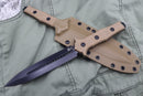 Heretic Knives Nephilim Flat Dark Earth G-10 Double Edge DLC Battleworn H003-8A-FDE
