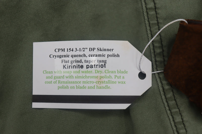 J.C Provost Custom DP Skinner 3.5” CPM-154 Kirinite Patriot
