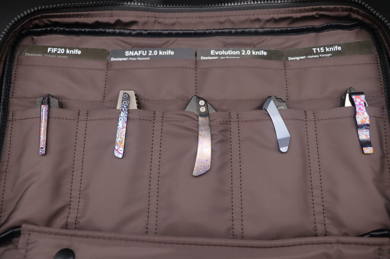 Custom Knife Factory Brown 10 Knife Storage Bag