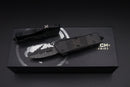 Microtech Mini Troodon D/E Damascus Carbon Fiber Top 238-16CFS
