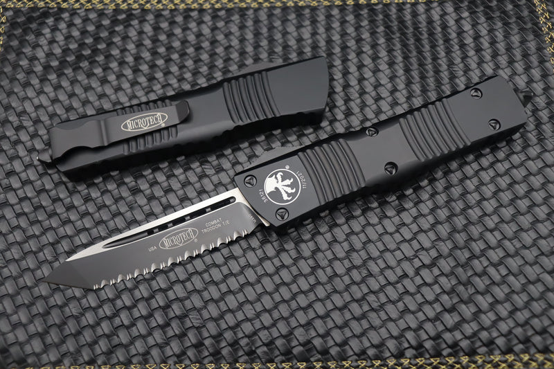 Microtech Combat Troodon T/E Black Tactical Full Serrated 144-3T