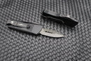 Microtech Mini Troodon D/E Damascus Carbon Fiber Top 238-16CFS