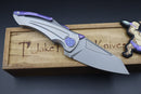 Jake Hoback Knives Sumo Stonewash Handle & Blade with Purple Anodized Accents