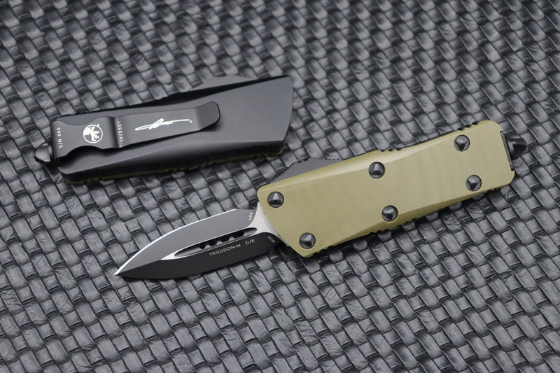 Microtech Troodon Mini D/E Signature Series OD Green G-10 238-1GTODS