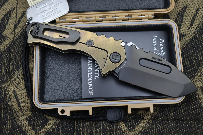 Medford Praetorian Genesis T S35 Tanto PVD & American Flag Engraving