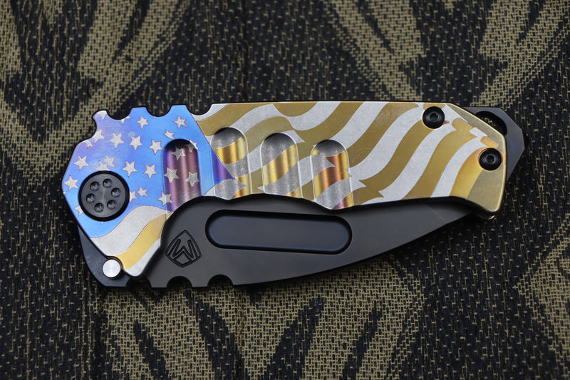 Medford Praetorian Genesis T S35 Tanto PVD & American Flag Engraving