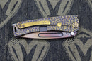 Medford Marauder H "Peaks & Valleys" Handles w/ Bronze Hardware & S35VN Vulcan Tanto