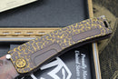 Medford Marauder H "Peaks & Valleys" Handles w/ Bronze Hardware & S35VN Vulcan Tanto