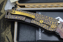 Medford Marauder H "Peaks & Valleys" Handles w/ Bronze Hardware & S35VN Vulcan Tanto