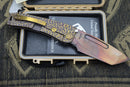 Medford Marauder H "Peaks & Valleys" Handles w/ Bronze Hardware & S35VN Vulcan Tanto