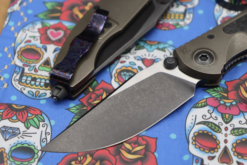Custom Knife Factory & Marfione Custom Knives Collaboration Sokosha Two Tone DLC/Satin M390