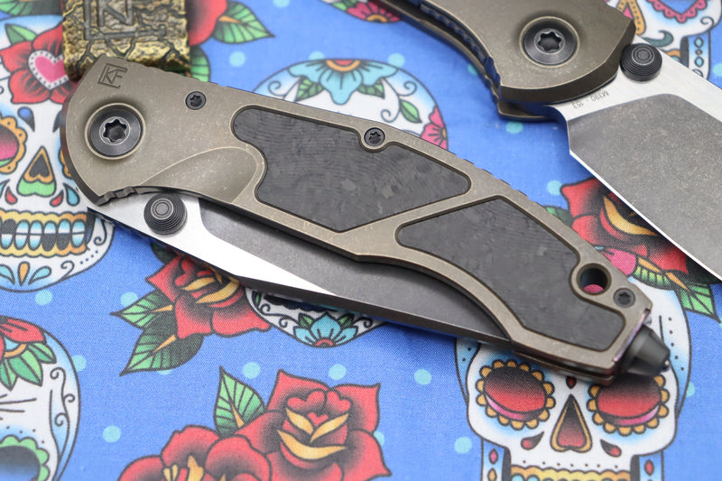 Custom Knife Factory & Marfione Custom Knives Collaboration Sokosha Two Tone DLC/Satin M390
