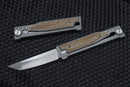 Reate EXO Exoskeleton Design Brown Micarta Tanto