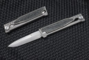 Reate EXO Exoskeleton Design Black Micarta Double Edge