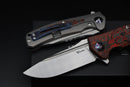 Reate Knives Horizon D Lava Flow Fat Carbon & Chad Nichols MokuTi Exclusive w/ Silver Hardware